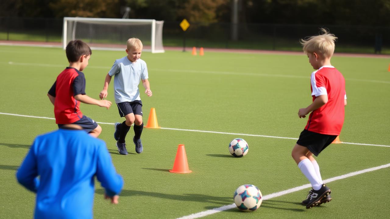 Fotbollsövningar 8–9 år – teknik, passning & smågruppsspel